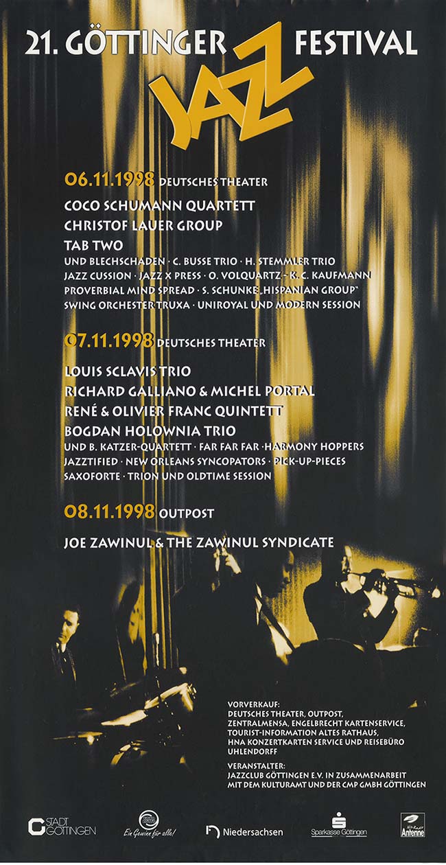 Jazzfest Plakat 1998